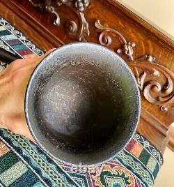 Mortier et pilon en fonte antique pour l'exploitation minière et la prospection en Californie 9 lb 8 oz