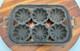 Moule à Muffins/pâtisseries En Fonte Ancienne 10 X 6' 6 Comptent Pèse 3 Lbs