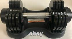 Mtrendy 5-25 Lbs Réglable Dumbbell Black Single / Paire Weight Workout Exercise