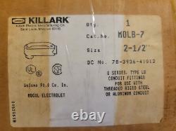 NOUVEAU dans la boîte KILLARK ELECTROLET MOLB-7 2 1/2 CORPS DE CONDUIT LB MOGUL EN FONTE