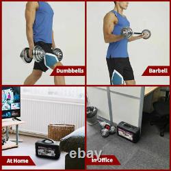 Nouveau 66lb Dumbbell Barbell Réglable Poids Cast Full Iron Fitness Gym Home Set