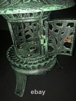 Nouveau ! Lanterne en fonte lourde de style asiatique avec porte articulée - Lanterne pagode 17 livres