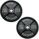 Nouvelle Paire Black Barbell Olympic Weight 2 Hole Plates 45lbs (90lb Au Total)