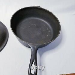 Old Cast Iron Wagner Ware Sidney O Poulet Friteuse Poêle 1088 Couvercle 10 8g 3x10