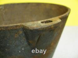 Petit pot en fonte n° 7 - Bouilloire - Tambour Peyote 9 pouces ID 6 3/4 haut 7,8 livres