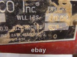 Pince Crosby Clamp-Co 1 000 LB, 6,90 pouces en fonte pour tuyaux avec plage de serrage AS IS