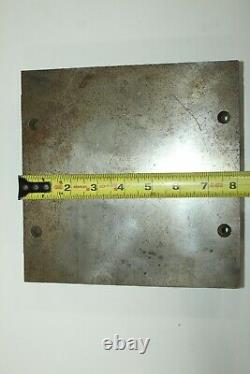 Plaque D'inspection De Surface En Fonte De Fonte Ancienne 8 X 8 9 Lbs