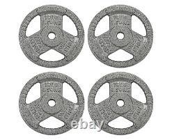 Plaque de poids en fonte de 1 pouce de 2,5 à 45 lb pour l'entraînement de force et l'haltérophilie