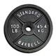 Plaque De Poids Olympique En Fonte Unique De 100 Lb Cap Barbell Pour Salle De Musculation