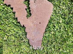 Plaque murale en fonte vintage lourde de 40 livres avec aigle chauve et bouclier 33x15 pouces