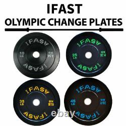 Plaques De Bar Ifast Olympic Barbell 4ft/5ft/7.2ft Solid Iron Fitness Haltérophilie