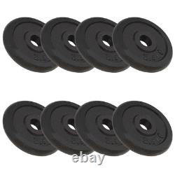 Plaques de poids VidaXL 8 pcs 8x2,5 kg en fonte