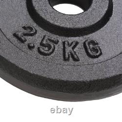 Plaques de poids VidaXL 8 pcs 8x2,5 kg en fonte