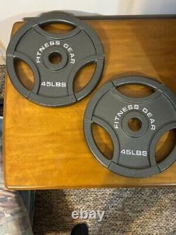 Plaques de poids de fitness de 45 lb en fonte de 45 lb