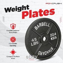 Plaques fines en fonte olympiques de 45 lb, 2 pièces