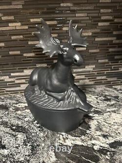 Plow & Hearth Récupérateur de chaleur en fonte avec humidificateur à vapeur en bois d'élan