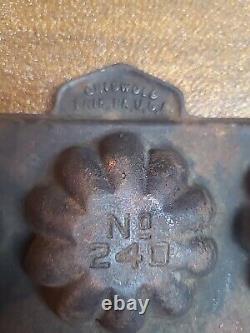 Poêle à muffins en fonte griswold à motif de turban #240 631