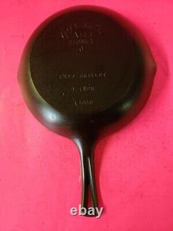 Poêle de chef en fonte Vintage Wagner Ware Sidney O de 9 pouces #1386 Restaurée