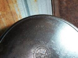 Poêle en fonte GRISWOLD No. 12 Vintage avec logo petit et anneau de chaleur 719 D