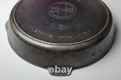 Poêle en fonte Griswold No. 12 Antique, couleur grise, avec anneau de chaleur P/n 719, étiquette Erie Pa USA.