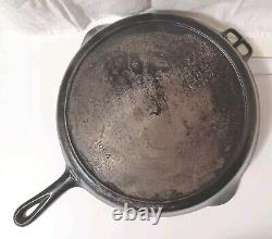 Poêle en fonte Wagner Ware #14 avec couvercle marqué