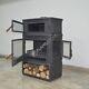 Poêle En Fonte Avec Panneaux Latéraux, Poêle à Bois Avec Four, 13 Kw, 160 Kg