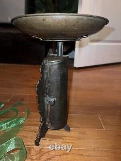 Poids de balance de cuisine victorienne antique Salter en fonte anglaise n ° 49, fonctionne 20 lb
