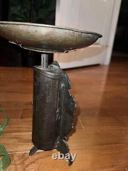 Poids de balance de cuisine victorienne antique Salter en fonte anglaise n ° 49, fonctionne 20 lb