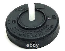 Poids de calibration en fonte fendue de 10 livres American Balance, classe NBS calibré
