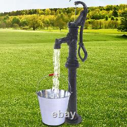 Pompe à eau manuelle avec support en fonte pour puits extérieur jardin ferme irrigation