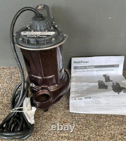Pompe de puisard submersible en fonte Liberty Pumps 257 1/3 HP NEUF, sans boîte