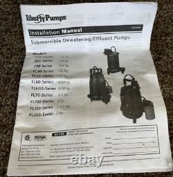 Pompe de puisard submersible en fonte Liberty Pumps 257 1/3 HP NEUF, sans boîte