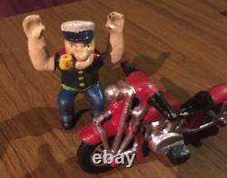 Popeye hors-la-loi Moto en fonte Harley Davidson Collectionneur Patine Marin 4+LBS