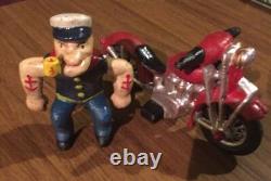 Popeye hors-la-loi Moto en fonte Harley Davidson Collectionneur Patine Marin 4+LBS