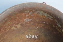 Pot à haricots en fonte ancienne BQ8 Collectionneur Chaudron Métal Feu de camp 10 livres 3 pieds