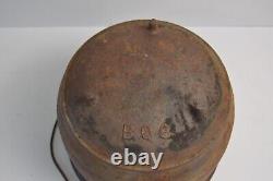 Pot à haricots en fonte ancienne BQ8 Collectionneur Chaudron Métal Feu de camp 10 livres 3 pieds