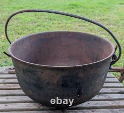 Pot en fonte vintage de chaudière 21 64Lb marquée 20