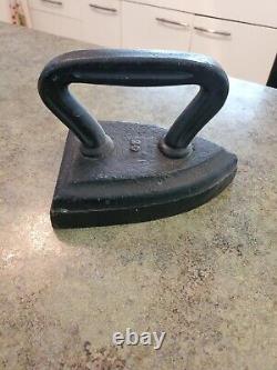 RARE Antique Grand Fer Plat en Fonte SAD IRON Commercial de 19 livres #20