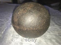 RARE Haltère ANTIQUE en Fonte Ronde GLOBE 25# POIDS à MAIN Barbell