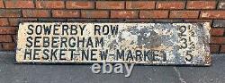 Rare Antique Angleterre Cast Iron City Highway Street Panneau Avant 1930 54 85 Lbs