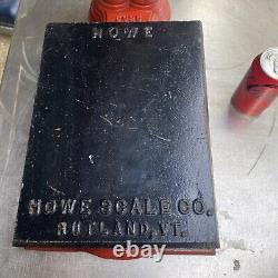 Rare Antique Howe Scale Co. No 5025 Balance Scale en fonte pour magasin général 60 LB
