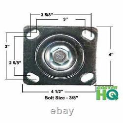 Roulette pivotante CasterHQ 6 X 2 POUCES avec roue en fonte semi-acier capacité de 1200 LBS