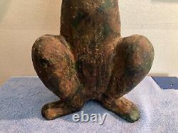 Sculpture de chat en fonte moderne du milieu du siècle en métal, hauteur de 17 pouces, 14 livres.