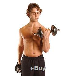 Set Haltère Poids Barbell Gym Workout Exercice De Levage Bar 40 Lb Fitness Nouveau
