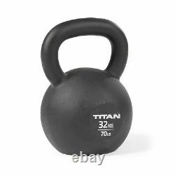 Titan Fitness 32 KG Cast Iron Kettlebell, Casting À Une Pièce, KG Et Lb