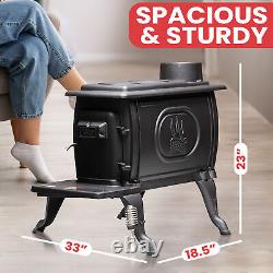 US Stove Company Poêle à bois en fonte propre brûlant de 900 pieds carrés Rustique