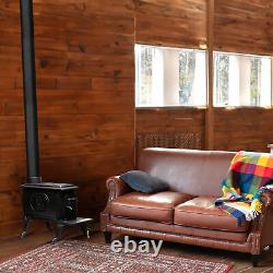 US Stove Company Poêle à bois en fonte propre brûlant de 900 pieds carrés Rustique