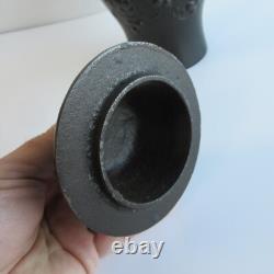 Urne antique en fonte lourde avec couvercle pesant plus de 6 livres