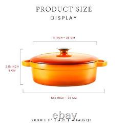 Ustensiles de cuisine Voeux - Cocotte en fonte émaillée avec couvercle 4,4 litres