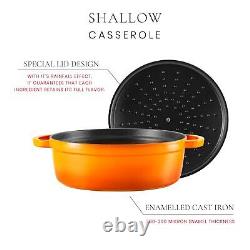 Ustensiles de cuisine Voeux - Cocotte en fonte émaillée avec couvercle 4,4 litres